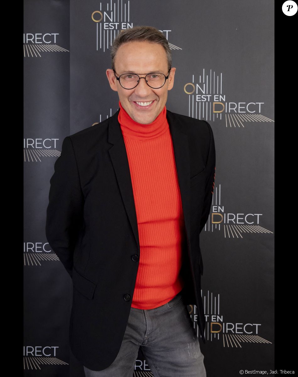 Exclusif - Julien Courbet (RTL) - Backstage de l'enregistrement de l'émission "On Est En Direct" (OEED), Spéciale 100 ans de la radio, présentée par L.Ruquier, diffusée sur France 2 le 8 mai © Jack Tribeca / Bestimage