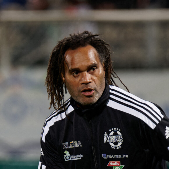 Christian Karembeu - Match caritatif de football entre le Varietés Club de France et Sete, joué au profit de la Fondation des Hôpitaux / Pièces jaunes à Sete le 17 novembre 2021. © Stéphanie Gouiran /Panoramic/Bestimage