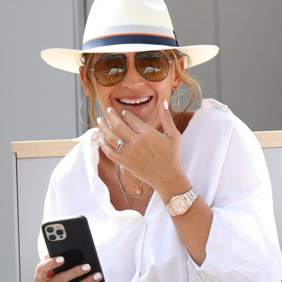 Vitaa dans les tribunes des internationaux de France Roland Garros à Paris le 12 juin 2021. © Dominique Jacovides / Bestimage 