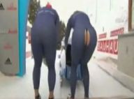 Regardez la combinaison de cette bobsleigheuse se déchirer en plein effort !