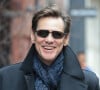 Jim Carrey à la sortie de son hôtel à New York le 7 février 2020. 
