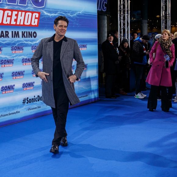 Jim Carrey - Première du film "Sonic le film" à Berlin, le 28 janvier 2020. 