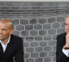 Zinedine Zidane avec ses frères Farid et Nourredine ainsi que Robert Sichi lors de l'inauguration du complexe sportif "Z5 Aix" à Aix-en-Provence.
