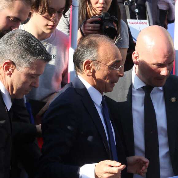 Eric Zemmour - Meeting du Candidat à la Présidentielle 2022 de Eric Zemmour sur la place du Trocadero à Paris le 27 mars 2022.