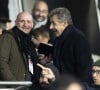 Nicolas Sarkozy - People dans les tribunes du match PSG Vs Lorient (5-1) au Parc des Princes à Paris le 3 avril 2022. © Agence/Bestimage