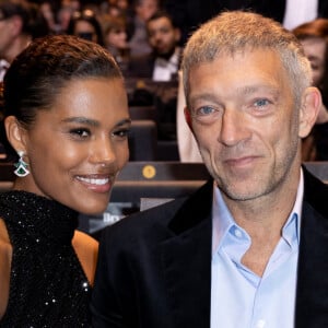 Vincent Cassel et sa femme Tina Kunakey - People dans la salle lors de la 45ème cérémonie des César à la salle Pleyel à Paris © Olivier Borde / Dominique Jacovides / Bestimage 