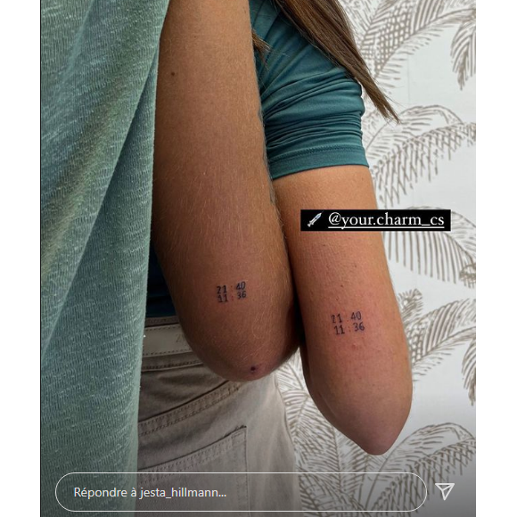 Jesta Hillmann et son mari Benoît Assadi se sont offerts leur premier tatouage en commun - Instagram