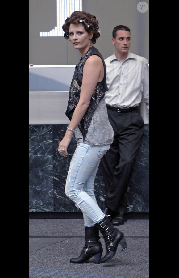 Mischa Barton sur le tournage de The Beautiful Life à New-York en septembre 2009