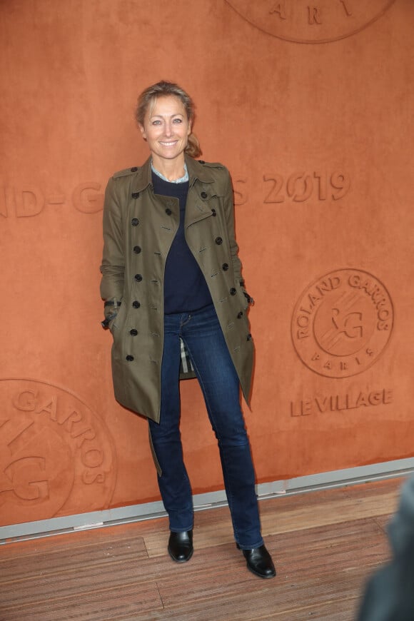 Anne-Sophie Lapix au village des internationaux de France de tennis de Roland Garros 2019 à Paris le 7 juin 2019. © Cyril Moreau / Bestimage 