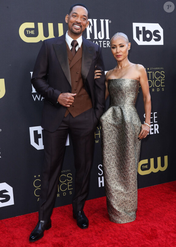 Will Smith, Jada Pinkett Smith - Photocall de la 27ème édition des Critics Choice Awards à Los Angeles le 13 mars 2022. 