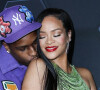 Rihanna (enceinte) et son compagnon ASAP Rocky au photocall "Fenty Beauty et Fenty Skin" à Los Angeles, le 11 février 2022. 