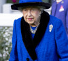 La reine Elisabeth II d'Angleterre lors des Champions Day à Ascot. Le 16 octobre 2021