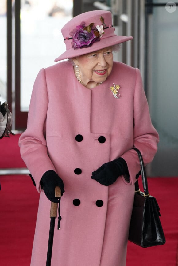 La reine Elisabeth II d'Angleterre assiste à la cérémonie d'ouverture de la sixième session du Senedd à Cardiff, Royaume Uni, 14 oc tobre 2021.