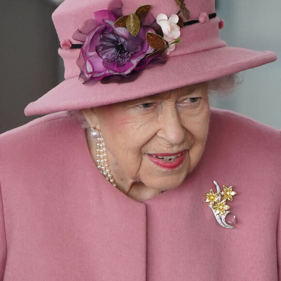 La reine Elisabeth II d'Angleterre assiste à la cérémonie d'ouverture de la sixième session du Senedd à Cardiff, Royaume Uni, 14 oc tobre 2021.