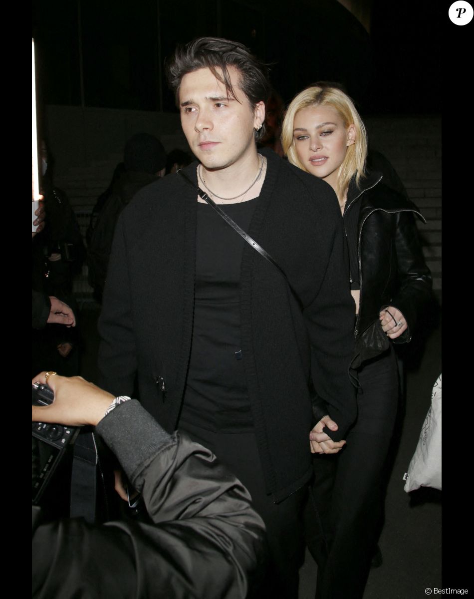 Brooklyn Beckham et sa fiancée Nicola Peltz - Défilé de mode printemps-été 2022 "Givenchy" à La Défense Arena, lors de la fashion week de Paris.