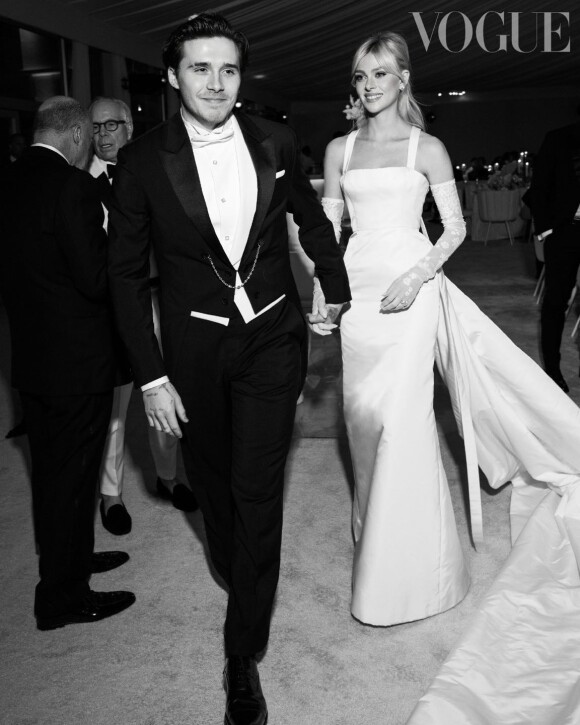 Broolyn Beckham et sa femme, Nicola Peltz, qu'il a épousée ce samedi 09 avril. @ Instagram / David Beckham
