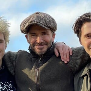 David Beckham et ses deux fils aînés, Brooklyn et Romeo @ Instagram / David Beckham