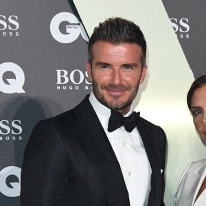 David Beckham, Victoria Beckham, Brooklyn Beckham - Photocall de la soirée "GQ Men of the Year" Awards à Londres. 