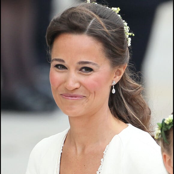 Pippa Middleton, demoiselle d'honneur de sa soeur Kate Middleton, lors de son mariage avec le prince William à Londresle 29 avril 2011 en l'abaye de Westminster