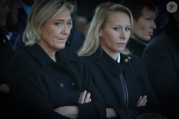 Marine Le Pen et Marion Maréchal - Hommage national aux victimes de l'attentat de Nice sur la Promenade des Anglais