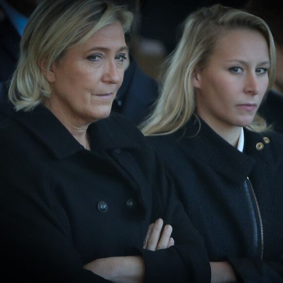 Marine Le Pen et Marion Maréchal - Hommage national aux victimes de l'attentat de Nice sur la Promenade des Anglais