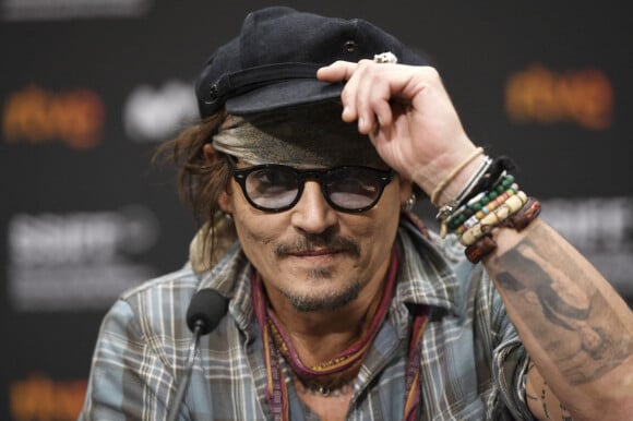 Conférence de presse de Johnny Depp pour la remise de son prix Donostia lors du 69ème festival international du film de San Sebastian (Saint Sebastien) le 22 septembre 2021.