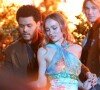 Exclusif - Abel Tesfaye alias The Weeknd tourne une scène avec Lily-Rose Depp pour la nouvelle série HBO "The Idol" à Los Angeles le 11 mars 2022.