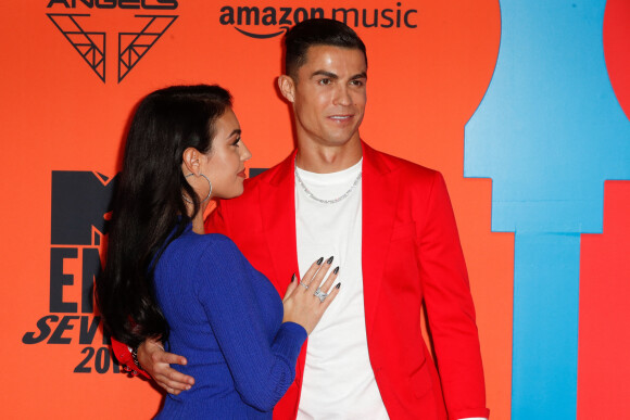Cristiano Ronaldo et sa compagne Georgina Rodriguez à la soirée MTV European Music Awards 2019 au FIBES Conference and Exhibition Centre à Séville en Espagne, le 3 novembre 2019