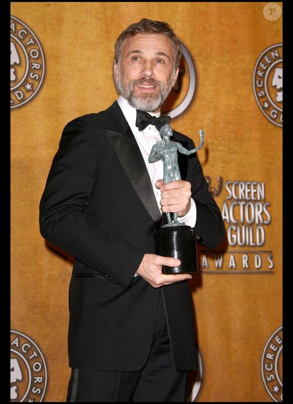 Christoph Waltz vainqueur d'un prix aux SAG Awards à Los Angeles le 23 janvier 2010
