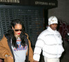Rihanna, enceinte, et son compagnon A$AP Rocky sont allés dîner au restaurant italien Carbone à New York City, New York, Etats-Unis, le 18 février 2022. 