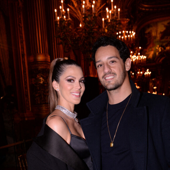 Exclusif - Iris Mittenaere et son compagnon Diego El Glaoui - Dîner Etam après le défilé Etam Live Show 2021 à l'Opéra Garnier à Paris, le 4 octobre 2021. © Rachid Bellak / Bestimage 