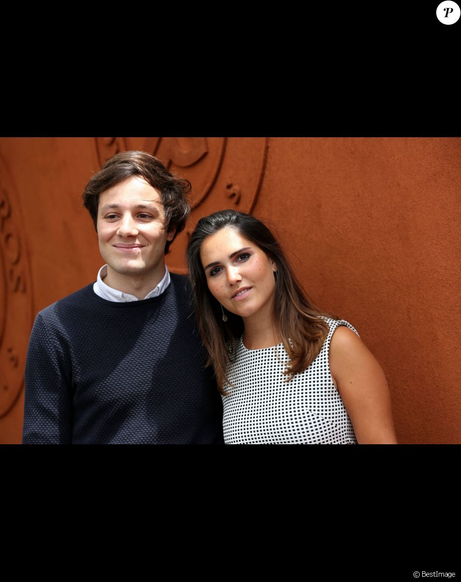 Vianney Bureau et Joyce Jonathan - People au village des Internationaux de France de tennis de Roland Garros à Paris. Le 1er juin 2015.
