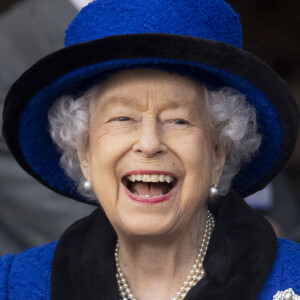 La reine Elizabeth II d'Angleterre lors des Champions Day à Ascot.