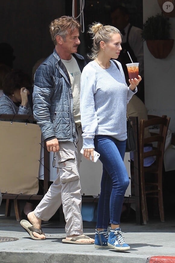 Exclusif - Sean Penn et sa fille Dylan Frances Penn sont allés déjeuner à Beverly Hills, le 5 juin 2018