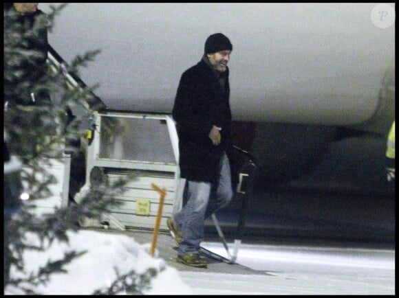 George Clooney est arrivé à Ostersund, en Suède, pour tourner quelques scènes du film The American, le 25 janvier 2010.
