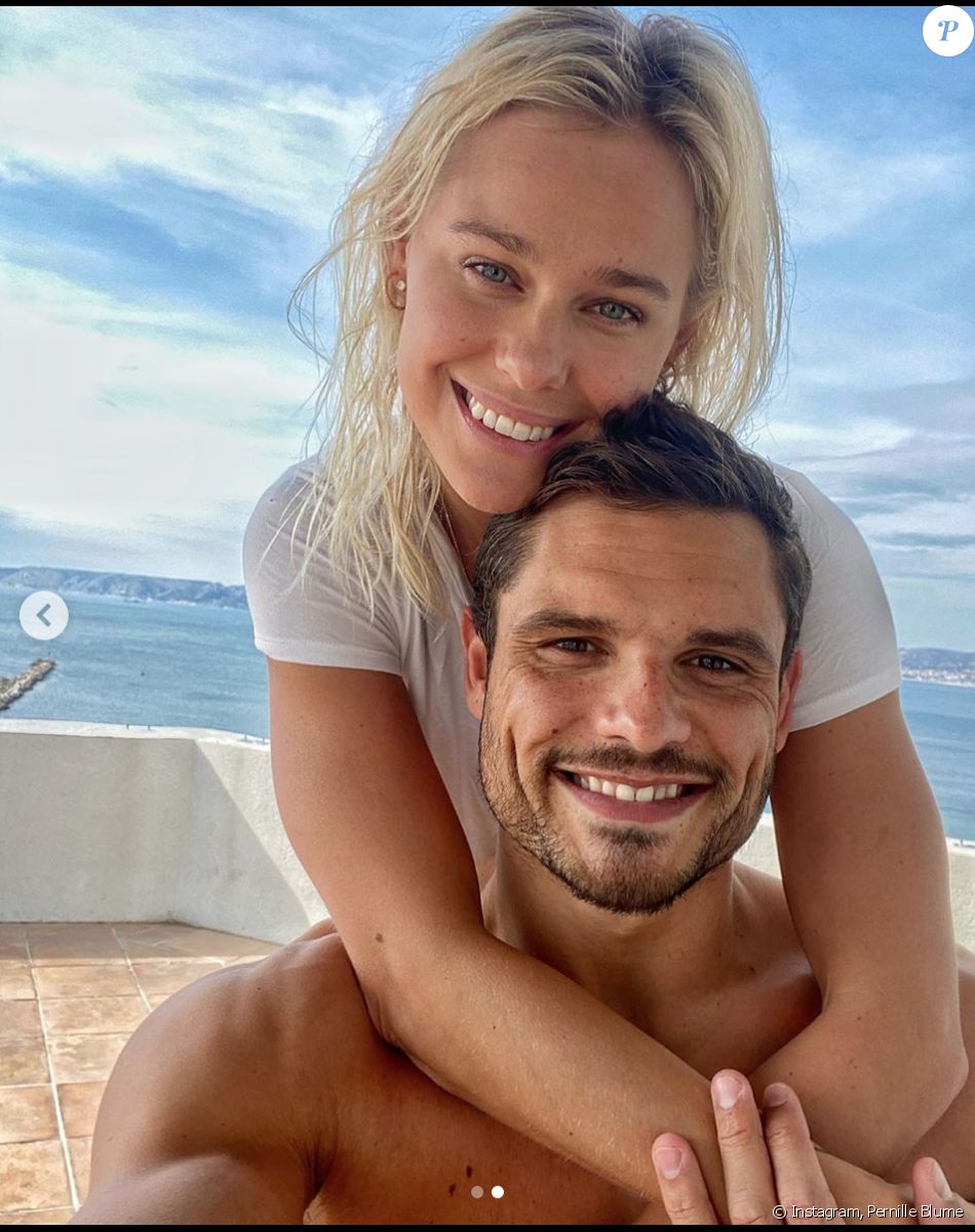Florent Manaudou et sa fiancée Pernille Blume.