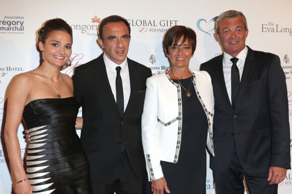 Leslie Lemarchal, Nikos Aliagas, Laurence Lemarchal et Pierre Lemarchal - Soirée "Global Gift Gala 2014 " à l'hôtel Four Seasons George V à Paris le 12 mai 2014. 