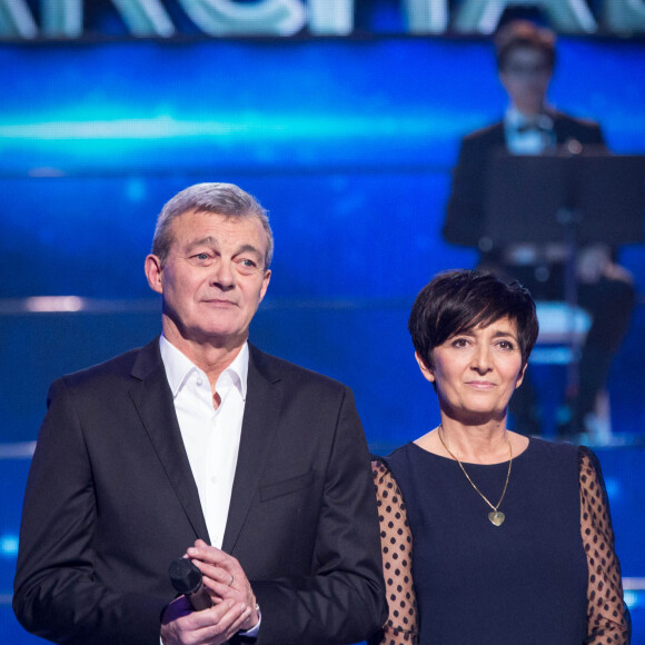 Exclusif - Laurence et Pierre Lemarchal (Parents de Grégory Lemarchal) - Emission hommage à "Grégory Lemarchal, 10 ans après l'histoire continue" au Zénith de Paris et retransmis en direct sur TF1 le 7 janvier 2017. © Cyril Moreau/Bestimage (no web - No Blog pour suisse et Belgique)