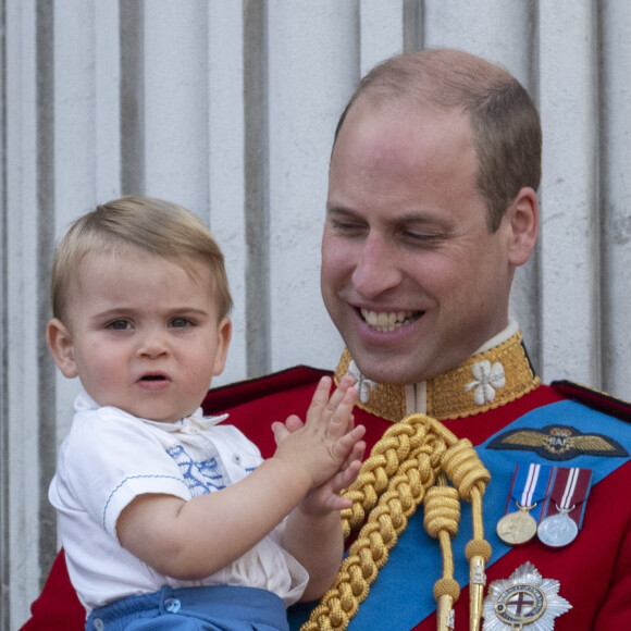 Le prince William, duc de Cambridge, le prince Louis de Cambridge - La famille royale au balcon du palais de Buckingham lors de la parade Trooping the Colour 2019, célébrant le 93ème anniversaire de la reine Elisabeth II, Londres, le 8 juin 2019.