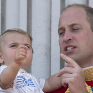 Le prince William, duc de Cambridge, le prince Louis de Cambridge - La famille royale au balcon du palais de Buckingham lors de la parade Trooping the Colour 2019, célébrant le 93ème anniversaire de la reine Elisabeth II, Londres, le 8 juin 2019. The royal family at the balcony of Buckingham Palace during the Trooping the Color 2019 parade, celebrating the 93rd birthday of Queen Elizabeth II, London, June 8, 2019.