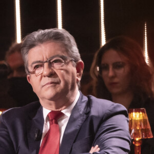 Exclusif - Jean-Luc Mélenchon - Enregistrement de l'émission "On Est En Direct (OEED)", présentée par Laurent Ruquier et Léa Salamé, et diffusée en direct le 30 avril sur France 2