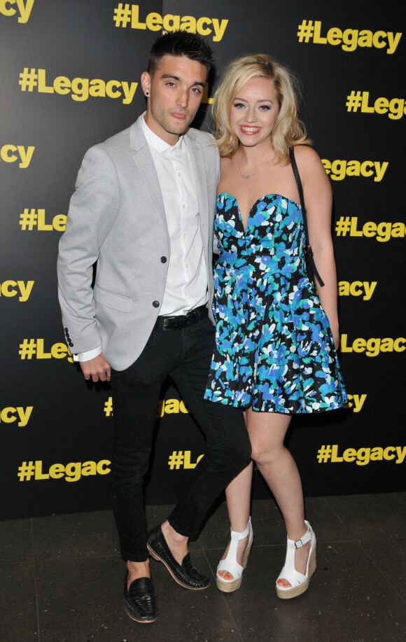 Tom Parker et Kelsey lors de la projection de Legacy à Londres le 19 juin 2015