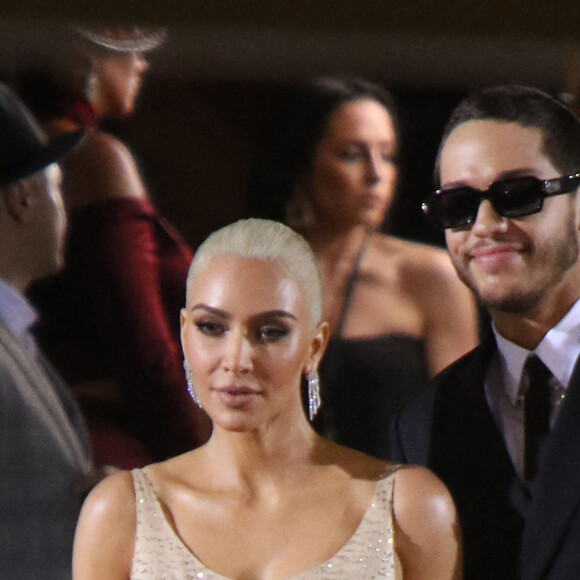 KIm Kardashian et Pete Davidson - Les célébrités arrivent à la soirée du "MET Gala 2022" à New York, le 2 mai 2022.