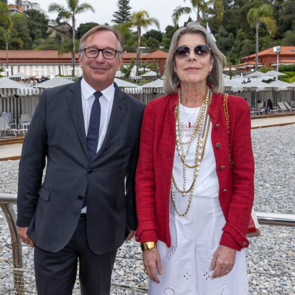 Bruno Pavlosky et Caroline de Hanovre - Défilé croisière Chanel au Monte Carlo Beach à Monaco, le 5 mai 2022. © Olivier Borde / Bestimage