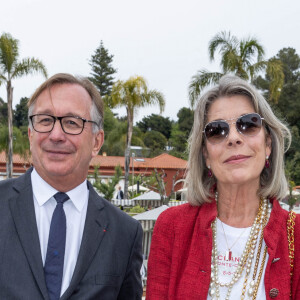 Bruno Pavlosky et Caroline de Hanovre - Défilé croisière Chanel au Monte Carlo Beach à Monaco, le 5 mai 2022. © Olivier Borde / Bestimage