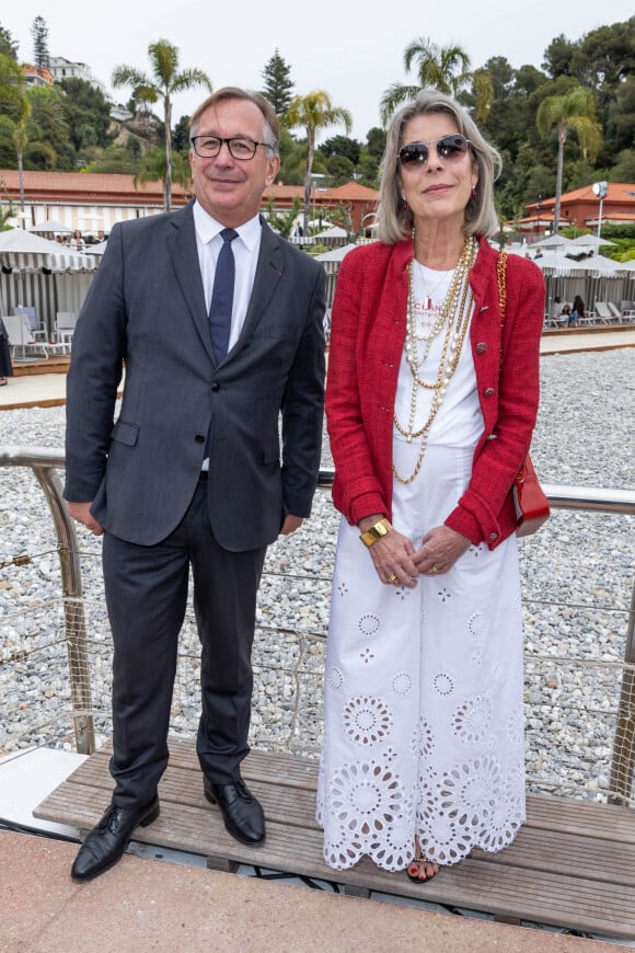 Bruno Pavlosky et Caroline de Hanovre - Défilé croisière Chanel au Monte Carlo Beach à Monaco, le 5 mai 2022. © Olivier Borde / Bestimage
