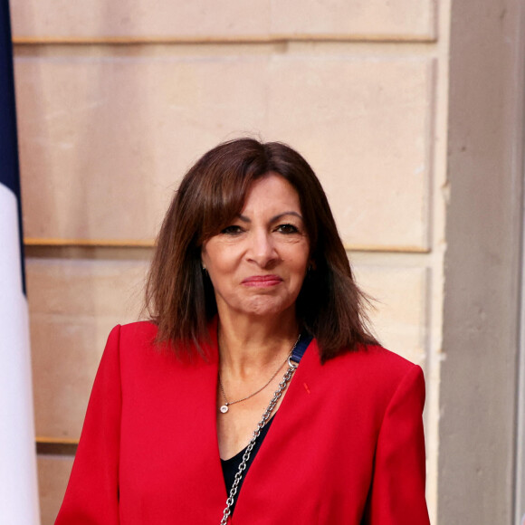 Anne Hidalgo - Cérémonie d'investiture du président de la République, Emmanuel Macron au Palais de l'Elysée à Paris le 7 ami 2022, suite à sa réélection le 24 avril dernier. © Dominique Jacovides/Bestimage