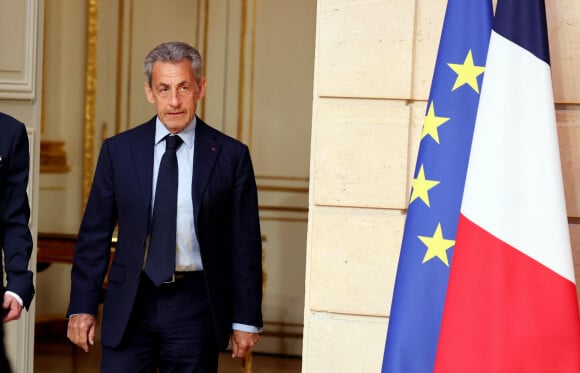 Nicolas Sarkozy - Cérémonie d'investiture du président de la République, Emmanuel Macron au Palais de l'Elysée à Paris le 7 ami 2022, suite à sa réélection le 24 avril dernier. © Dominique Jacovides/Bestimage