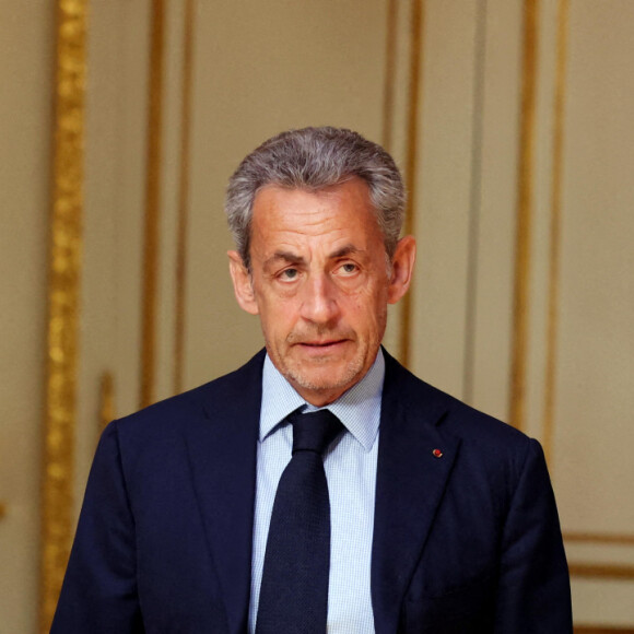 Nicolas Sarkozy - Cérémonie d'investiture du président de la République, Emmanuel Macron au Palais de l'Elysée à Paris le 7 ami 2022, suite à sa réélection le 24 avril dernier. © Dominique Jacovides/Bestimage