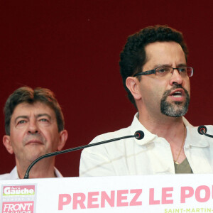 Jean-Luc Mélenchon et son gendre Gabriel Amard à Viry-Châtillon